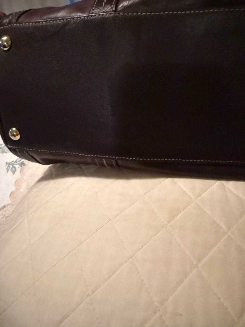 Gucci Dark Brown Leather Satchel with Gold Hardware - Picture 2 of 6